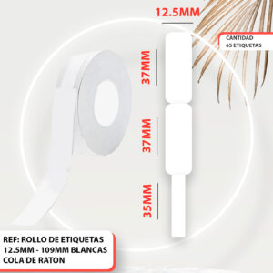 ROLLO NIIMBOT D110/DH11 12.5MM x 37MM COLA DE RATON