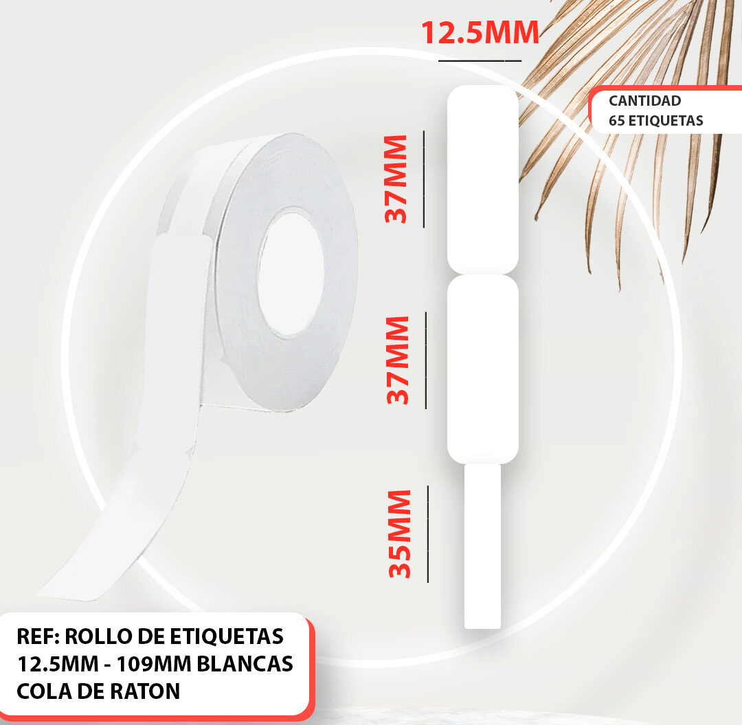 ROLLO NIIMBOT D110/DH11 12.5MM x 37MM COLA DE RATON