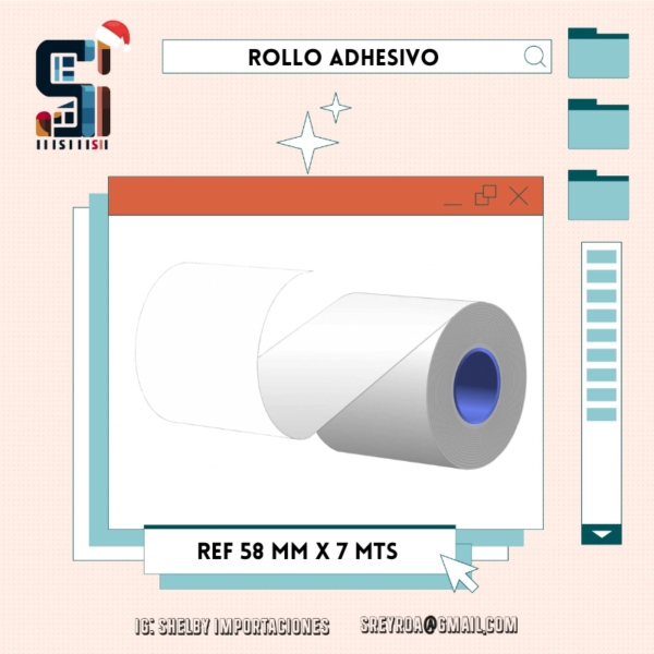 Rollo adhesivo 58 mm